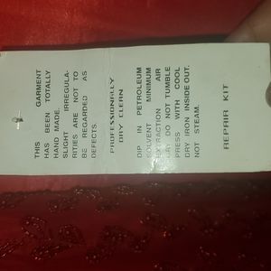 RED BEADED HANDMADE GOWN FROM INDIA